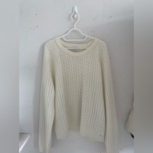 Aritzia White Knit Sweater